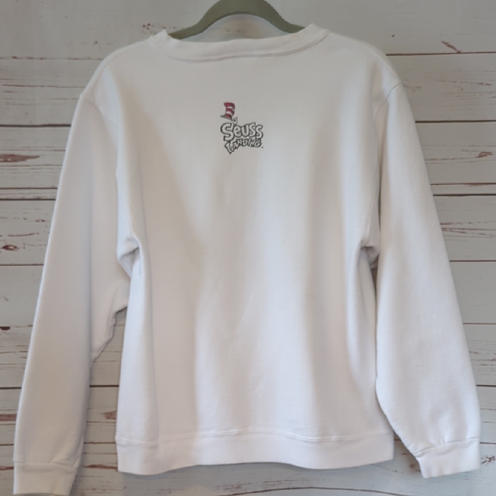 Vintage Dr Seuss Islands Of Adventure Universal Studios Sweatshirt Small Cat Hat - Picture 9 of 12